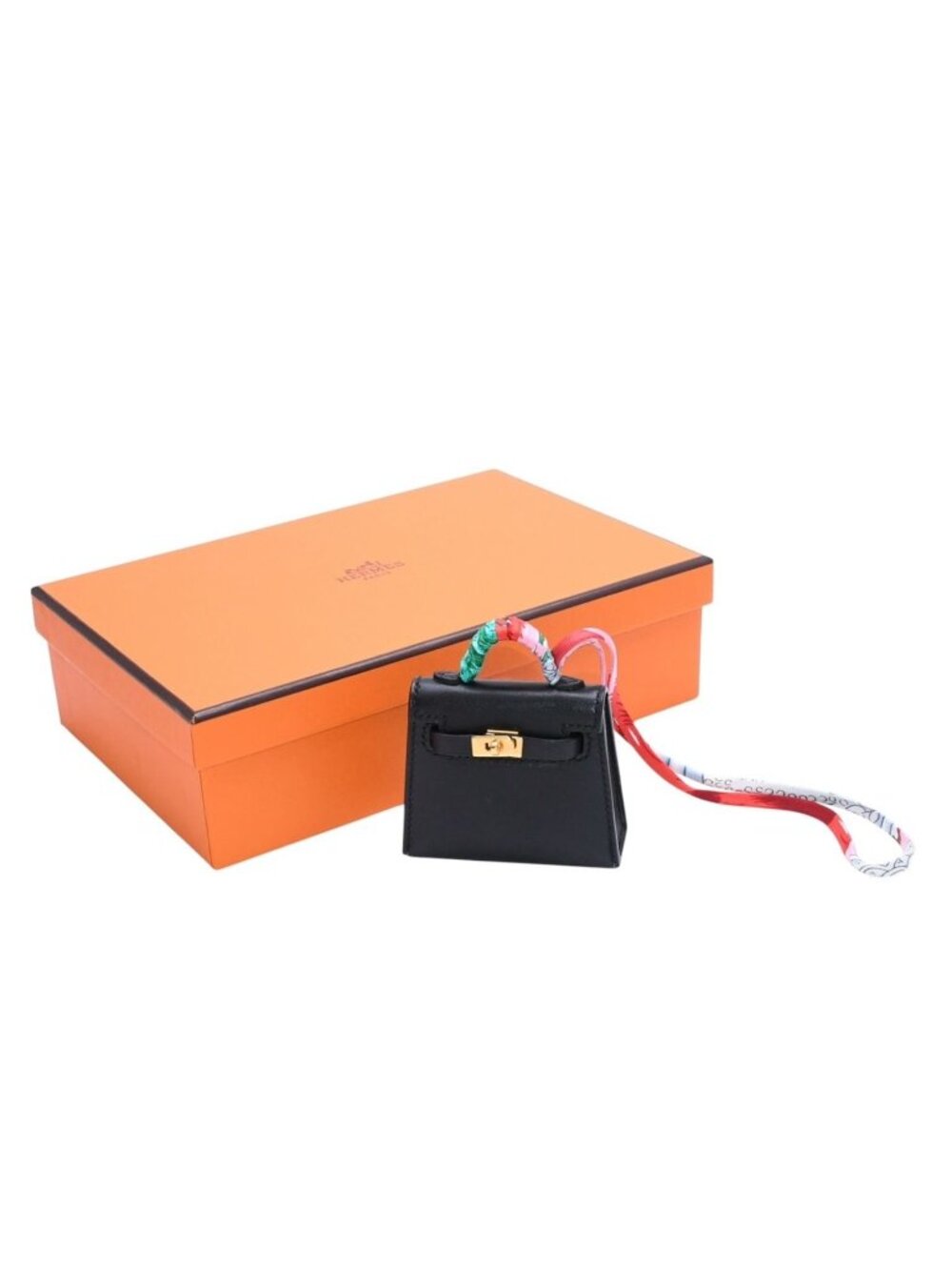 Hermes Kelly Charm Bag Black Noir Gold